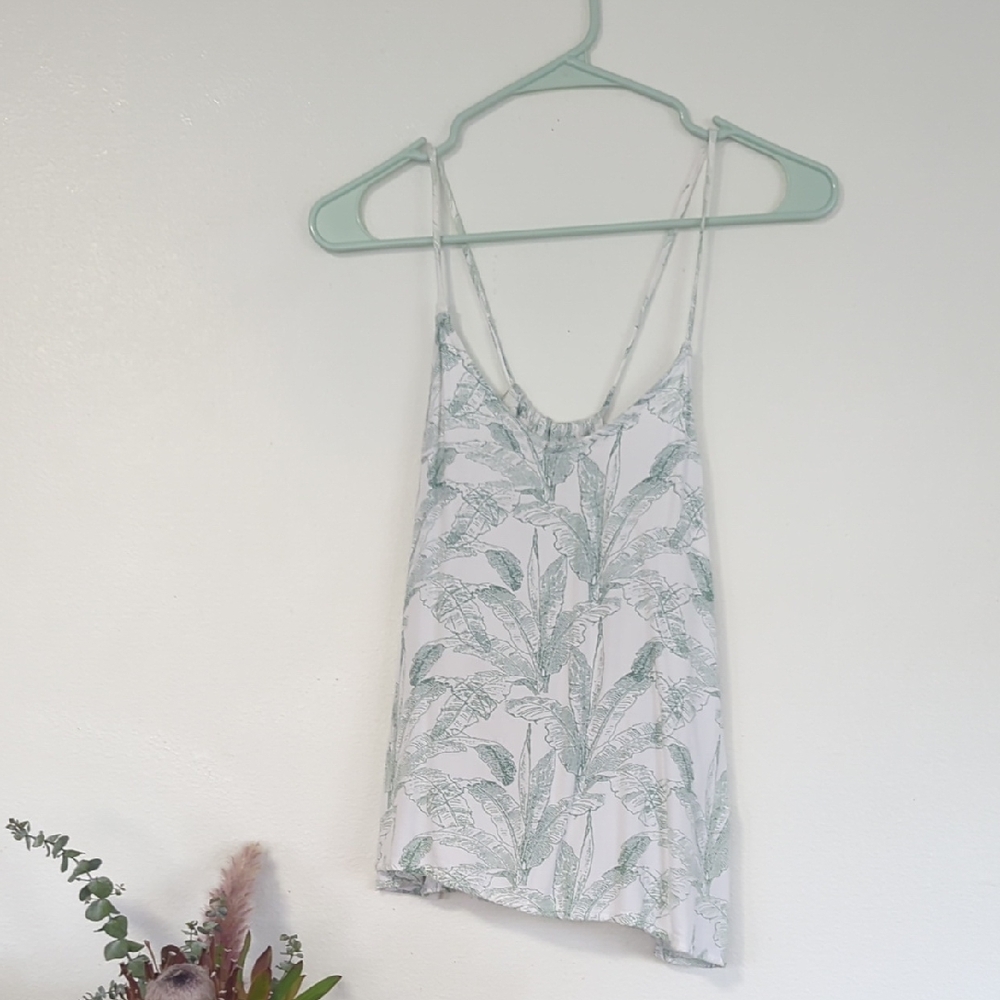 RVCA Gray and Silver Crop Camisole Top